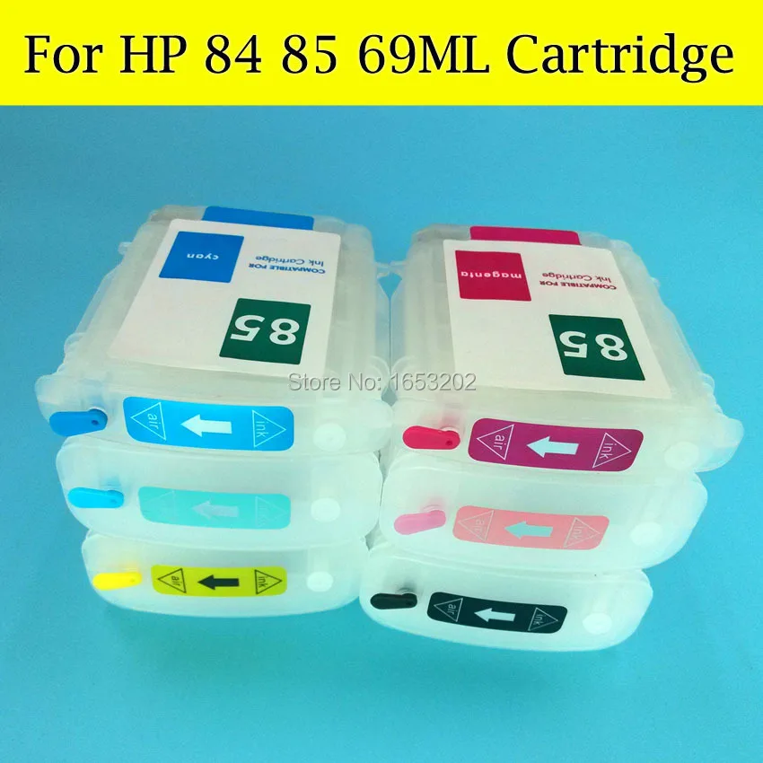 6 Pieces Empty Refill Ink Cartridge For HP 85 HP84 With Chip Used For HP Designjet 90/30/130 Printer
6 Pieces Empty Refill Ink Cartridge For HP 85 HP84 With Chip Used For HP Designjet 90/30/130 Printer