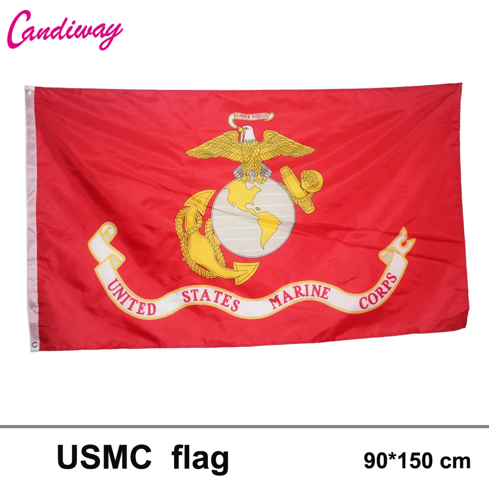 Image 3*5FT 90*150cm Hanging  United States Marine Corps Flag Office Activity parade Festival Home Decoration 2016 New fashion