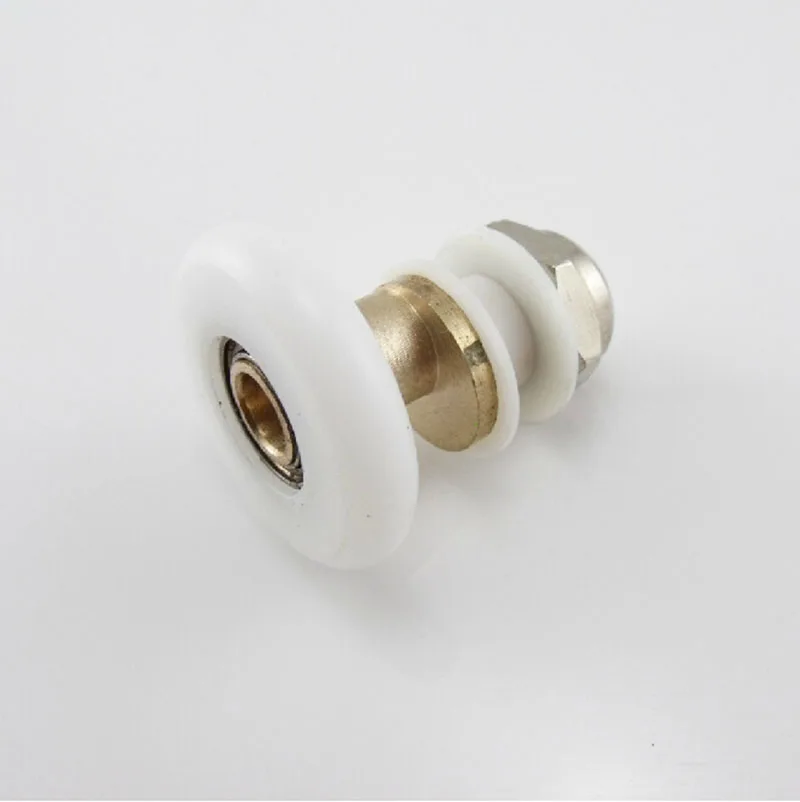 Image 10Pcs High Quality Nylon Plastic And Brass Shower Door Rollers Runners Wheels Pulleys Shower Door Wheel KF526