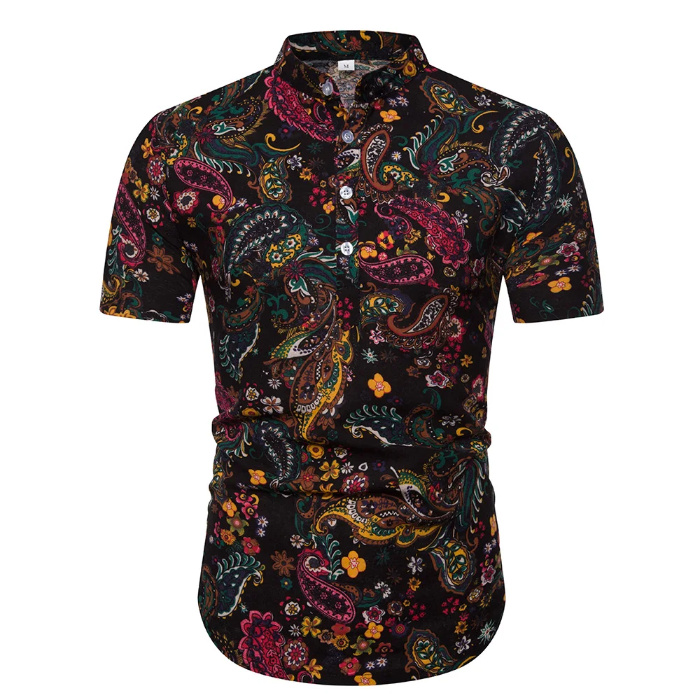 2019 summer mens shirts big sizes good quality half button mandarin collar shirts for men desginer
2019 summer mens shirts big sizes good quality half button mandarin collar shirts for men desginer