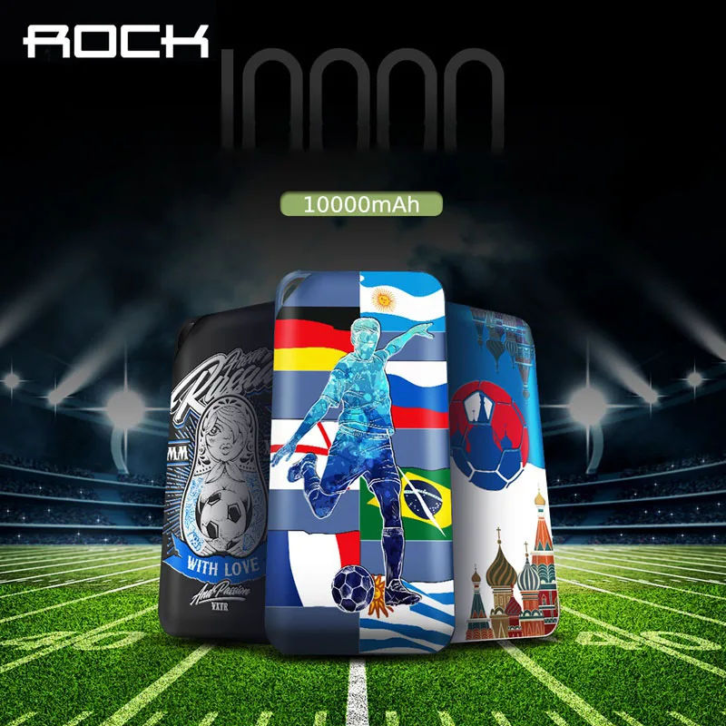 10000 MAh Power Bank for World Football,ROCK Powerbank External Battery bankpower for Mobile Phone Power Charger for iphone x 7
10000 MAh Power Bank for World Football,ROCK Powerbank External Battery bankpower for Mobile Phone Power Charger for iphone x 7