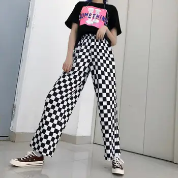 Summer Harajuku vintage checkerboard plaid straight loose pants
Summer Harajuku vintage checkerboard plaid straight loose pants