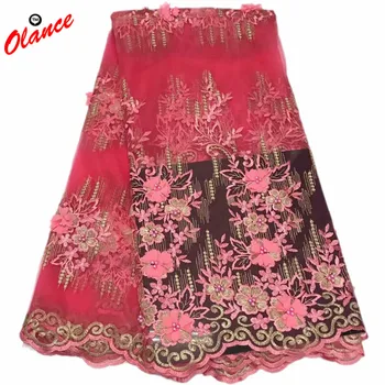 Beautiful pink flowers and golden vines pattern Tulle Lace dress fabric with beads AF4 cheap price French Net Lace Fabric
Beautiful pink flowers and golden vines pattern Tulle Lace dress fabric with beads AF4 cheap price French Net Lace Fabric