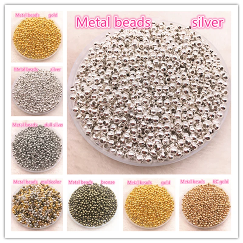 Jewelry Findings Diy 3mm 4mm Gold/Silver/Bronze/Silver Tone Metal Beads Smooth Ball Spacer Beads For Jewelry Making
Jewelry Findings Diy 3mm 4mm Gold/Silver/Bronze/Silver Tone Metal Beads Smooth Ball Spacer Beads For Jewelry Making