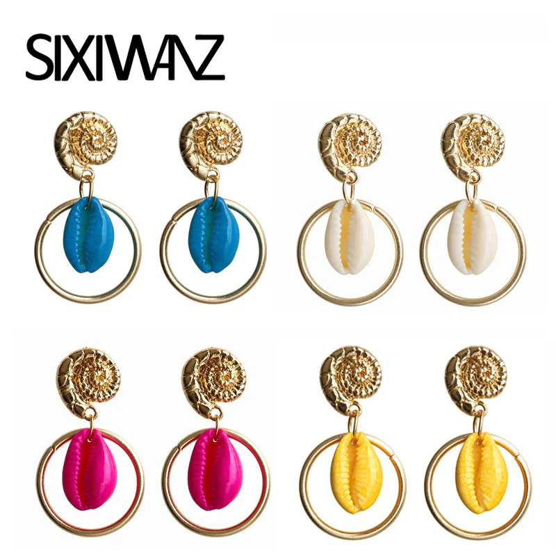 2019 Summer Beach Sea Shell Earrings For Women Gold Silver Color Metal Shell Cowrie Statement Earrings Jewelry
2019 Summer Beach Sea Shell Earrings For Women Gold Silver Color Metal Shell Cowrie Statement Earrings Jewelry