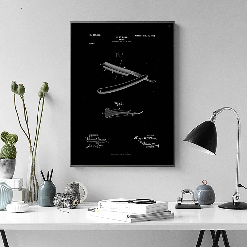 Barber Razor Patent Print Vintage Wall Art Paint Wall Decor Canvas Prints Canvas Art Poster Oil Paintings No Frame
Barber Razor Patent Print Vintage Wall Art Paint Wall Decor Canvas Prints Canvas Art Poster Oil Paintings No Frame