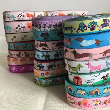 24 different colors Cow Duckling wholesale 5/8 '(16 mmx5yards) Polyester Woven Jacquard Ribbon with Dachshund dog For Dog Collar
24 different colors Cow Duckling wholesale 5/8 '(16 mmx5yards) Polyester Woven Jacquard Ribbon with Dachshund dog For Dog Collar
