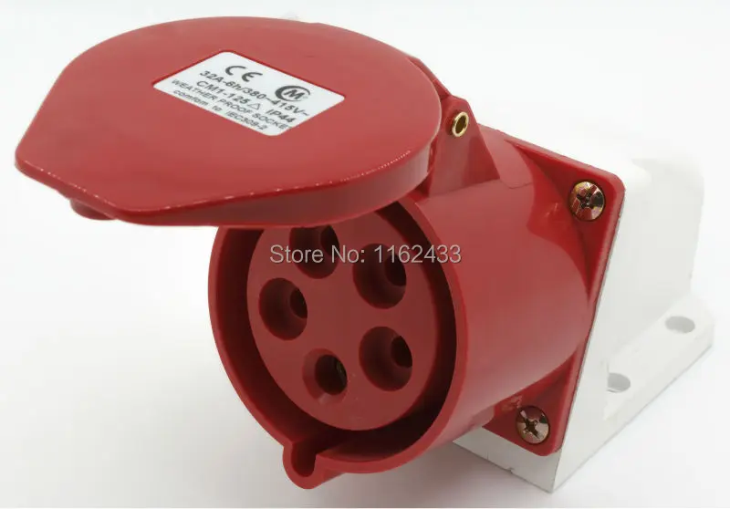 32A 3P N E 5 pin 220-380V/240-415V IP44 125 three phase splashproof industrial surface mounting socket
32A 3P N E 5 pin 220-380V/240-415V IP44 125 three phase splashproof industrial surface mounting socket