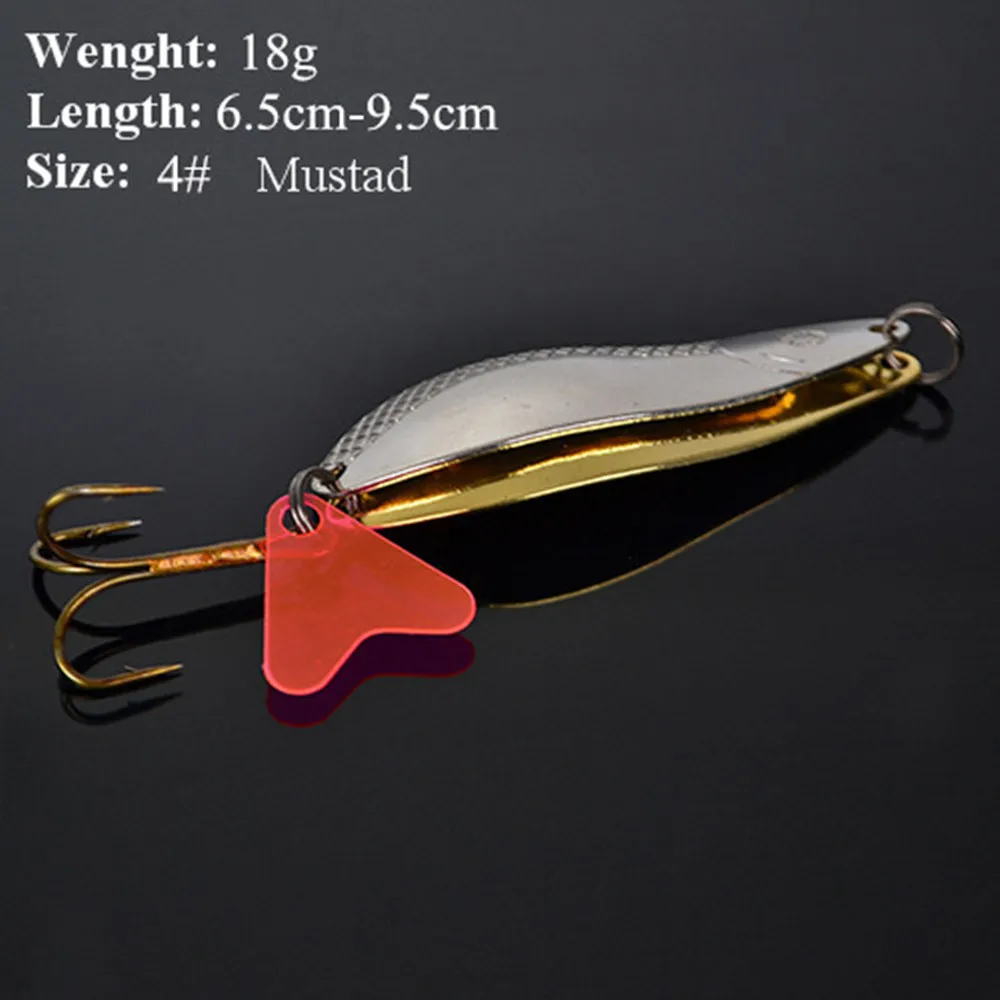 FISH KING 1PC Metal Spinner Fishing Lure Hard Baits Spoon 6.5cm/18g With 4# Mustad Hook Sequin Paillette Wobbler Pesca Tackle
FISH KING 1PC Metal Spinner Fishing Lure Hard Baits Spoon 6.5cm/18g With 4# Mustad Hook Sequin Paillette Wobbler Pesca Tackle