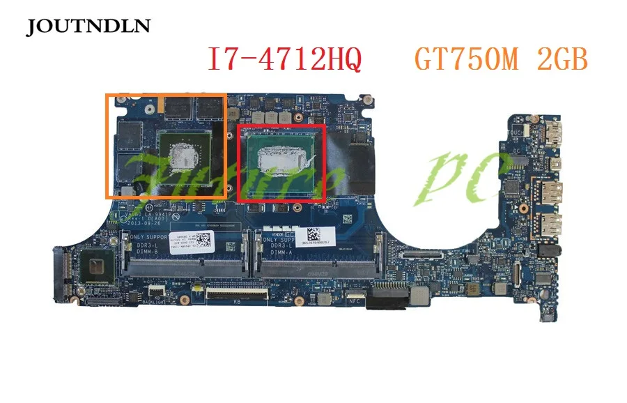 JOUTNDLN FOR DELL XPS 15 9530 laptop motherboard CN-0R99XN 0R99XN R99XN LA-9941P DDR3L W/ I7-4712HQ and GT750M 2GB Test work | Компьютеры