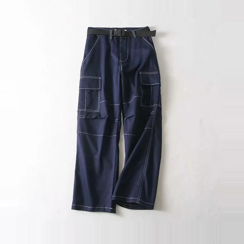 women high waist Cargo pants Joggers women pockets sashes sweatpants pants women loose trousers streetwear 2019 Korean
women high waist Cargo pants Joggers women pockets sashes sweatpants pants women loose trousers streetwear 2019 Korean