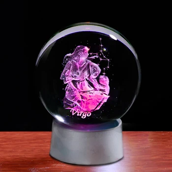 Virgo Zodiac Constellations Crystal Ball Home Decor Accessories Horoscope Decorative Ball Zodiac Signs Sphere 3D Glass Ball
Virgo Zodiac Constellations Crystal Ball Home Decor Accessories Horoscope Decorative Ball Zodiac Signs Sphere 3D Glass Ball
