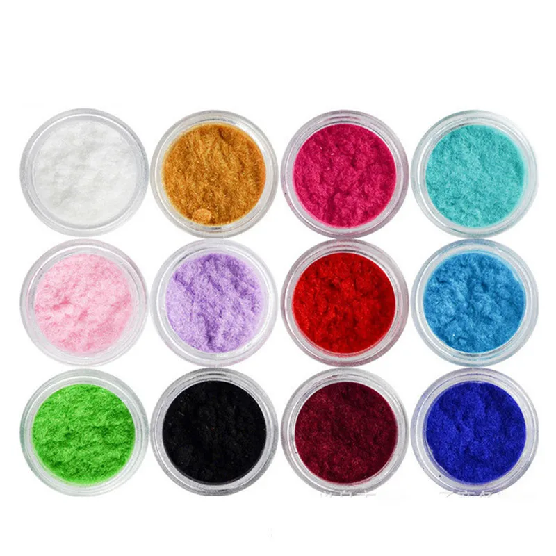 DIY Nails 12 Color 3D Velvet Flocking Powder Nail Art Decorations Acrylic Polish Tips Manicure Nails Decorations
DIY Nails 12 Color 3D Velvet Flocking Powder Nail Art Decorations Acrylic Polish Tips Manicure Nails Decorations