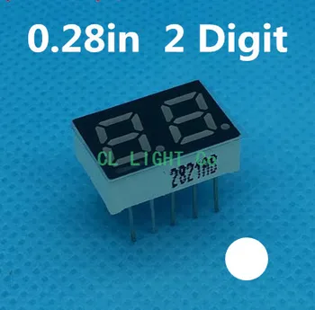 White 7 segment Common cathode 2 Bit digital Tube 0.28" 0.28in. LED Display 7 segmentos LED Digital tube
White 7 segment Common cathode 2 Bit digital Tube 0.28" 0.28in. LED Display 7 segmentos LED Digital tube