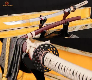 LYUESWORD Japanese Full Tang Blade Hand Crafted KATANA Samurai Sword 1060 Carbon Steel Very Sharp Edge Real Cut Round Tsuba
LYUESWORD Japanese Full Tang Blade Hand Crafted KATANA Samurai Sword 1060 Carbon Steel Very Sharp Edge Real Cut Round Tsuba