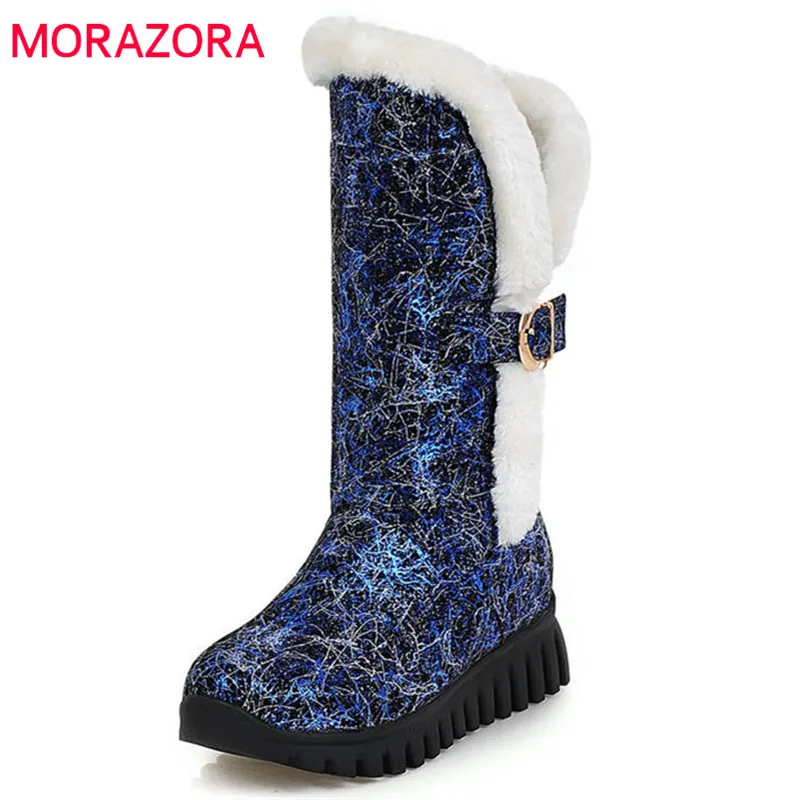 MORAZORA 2020 newest boots women round toe top quality winter snow boots buckle fashion platform shoes woman mid calf boots
MORAZORA 2020 newest boots women round toe top quality winter snow boots buckle fashion platform shoes woman mid calf boots