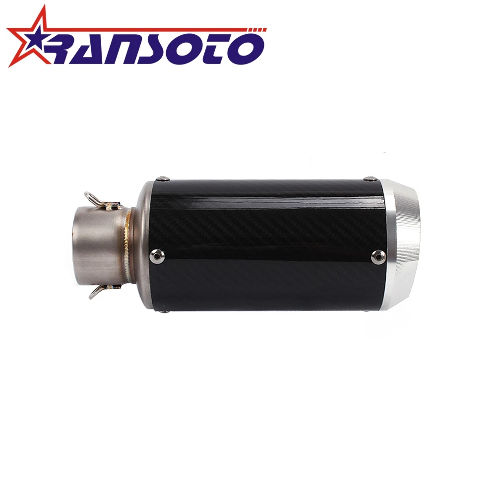 RANSOTO Motorcycle Carbon Fiber Slip-on Exhaust Muffler for Scooter Motorcycle ATV Dirt Bike
RANSOTO Motorcycle Carbon Fiber Slip-on Exhaust Muffler for Scooter Motorcycle ATV Dirt Bike