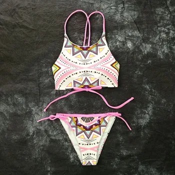 Summer Women Sexy Flower Print Bandage High Waist Bikini Set Beach Swimwear zestaw bikini
Summer Women Sexy Flower Print Bandage High Waist Bikini Set Beach Swimwear zestaw bikini