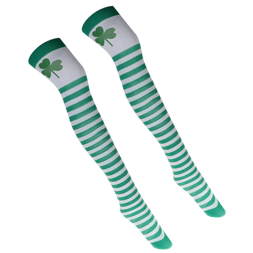 Irish Style Striped Long Socks stockings Irish St Patrick Party Costume