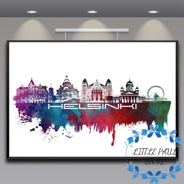 Helsinki skyline city art Canvas Poster city map poster Wall Pictures for Living Room No Frame
Helsinki skyline city art Canvas Poster city map poster Wall Pictures for Living Room No Frame