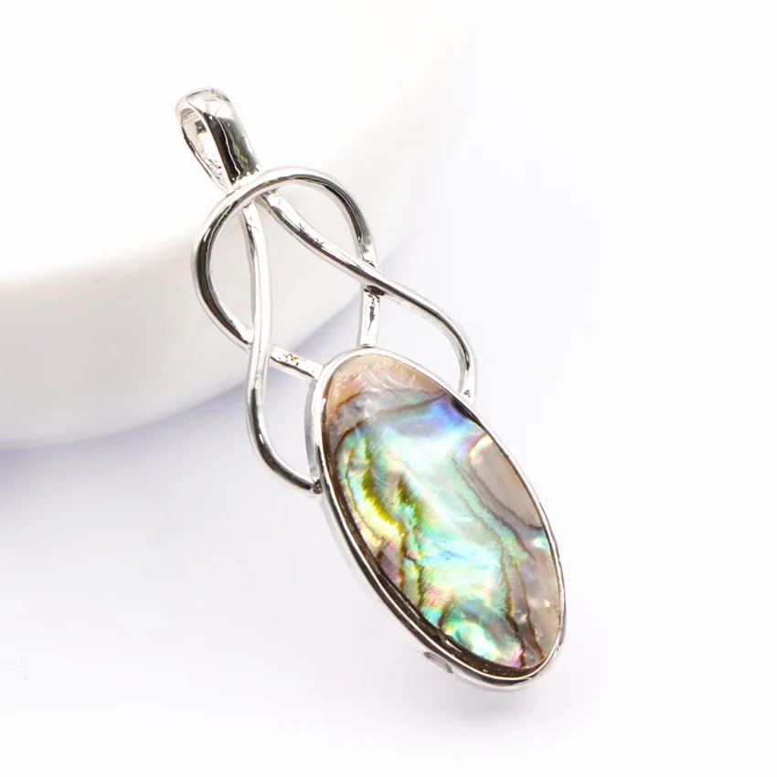 

Natural Pendant New Zealand Paua Abalone Shell Mother of Pearl Seashell Shells Copper Pendants DIY Necklace Jewelry Finding A657