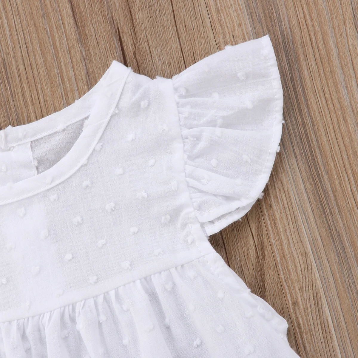 Платье пачка для маленьких девочек Pudcoco белое платье с короткими рукавами летнее
