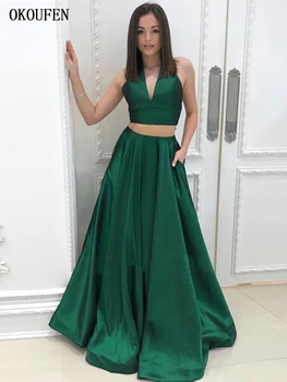 Green Prom Dresses with Pocket 2019 Two Pieces Backless Bow Sash Simple vestidos de fiesta largos elegantes graduacion
Green Prom Dresses with Pocket 2019 Two Pieces Backless Bow Sash Simple vestidos de fiesta largos elegantes graduacion