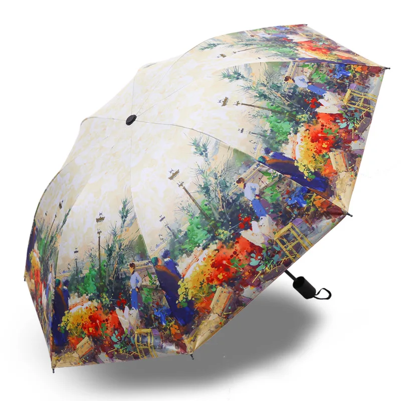 Art Oil Painting Woman's Umbrella Drawing Sunshade Folding Umbrella Woman Anti-uv Sun/Rain Female's Umbrella parapluie Gift
Art Oil Painting Woman's Umbrella Drawing Sunshade Folding Umbrella Woman Anti-uv Sun/Rain Female's Umbrella parapluie Gift