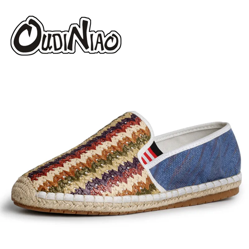OUDINIAO Hemp Wrap Woven Upper Ethnic Men's Loafers Slip On Nation Mens Shoes Spring Espadrilles Men 2019 Canvas Shoes Men
OUDINIAO Hemp Wrap Woven Upper Ethnic Men's Loafers Slip On Nation Mens Shoes Spring Espadrilles Men 2019 Canvas Shoes Men