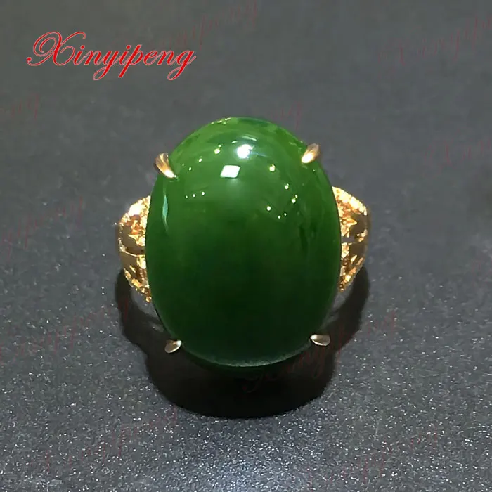 18 k rose gold with 100% natural jade ring Spinach is green Simple and easy Fine jewelry With diamond
18 k rose gold with 100% natural jade ring Spinach is green Simple and easy Fine jewelry With diamond