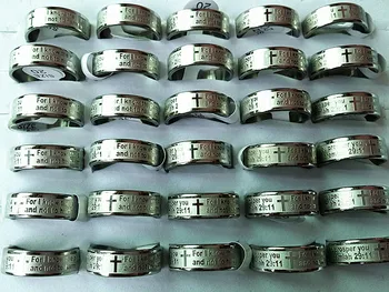 Brand New 50PCs English Jeremiah 29:11 Prayer Stainless Steel Etching Polished Band Rings Wholesale Lots
Brand New 50PCs English Jeremiah 29:11 Prayer Stainless Steel Etching Polished Band Rings Wholesale Lots