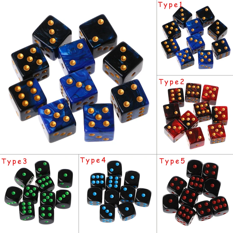 10Pcs/Set 15mm Multicolor Acrylic Cube Dice Beads Six Sides Portable Table Games Toy
10Pcs/Set 15mm Multicolor Acrylic Cube Dice Beads Six Sides Portable Table Games Toy