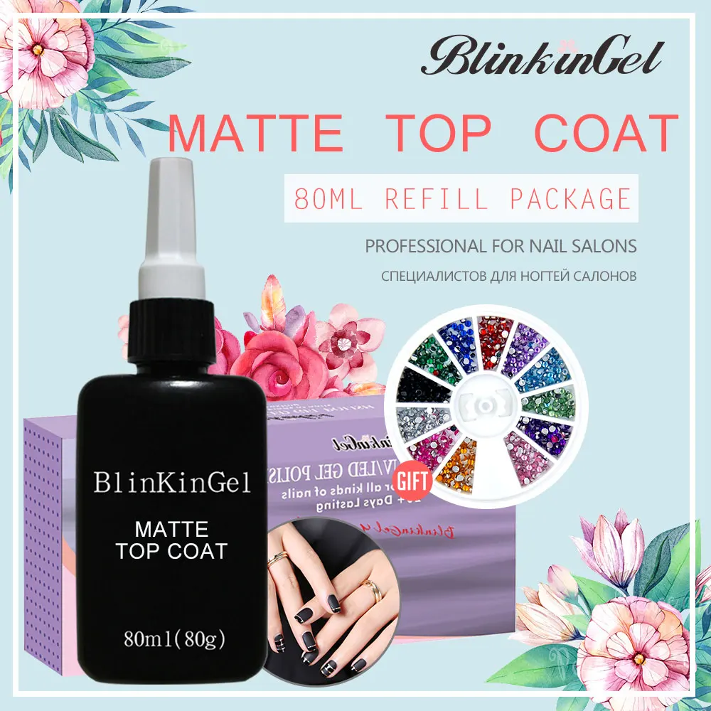 BlinkinGel 1pcs 80ml Matte Top Coat Set Gel Varnish Peel Off Nail Polish in Frost Nail Color Transparent Mate Top Coat Clear
BlinkinGel 1pcs 80ml Matte Top Coat Set Gel Varnish Peel Off Nail Polish in Frost Nail Color Transparent Mate Top Coat Clear