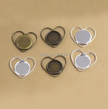 Blank Bezel Bases w/ 12mm Inner Round Bezel Cabochons Wired Heart Pendant Earrings Settings Crafts DIY Findings Accessories
Blank Bezel Bases w/ 12mm Inner Round Bezel Cabochons Wired Heart Pendant Earrings Settings Crafts DIY Findings Accessories