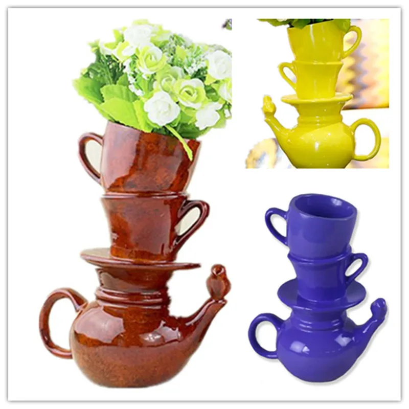 Wedding Flower Pot Vase Blue Red White Color Special Teapot Cup in one shape flower pot vase modern home decorations
Wedding Flower Pot Vase Blue Red White Color Special Teapot Cup in one shape flower pot vase modern home decorations