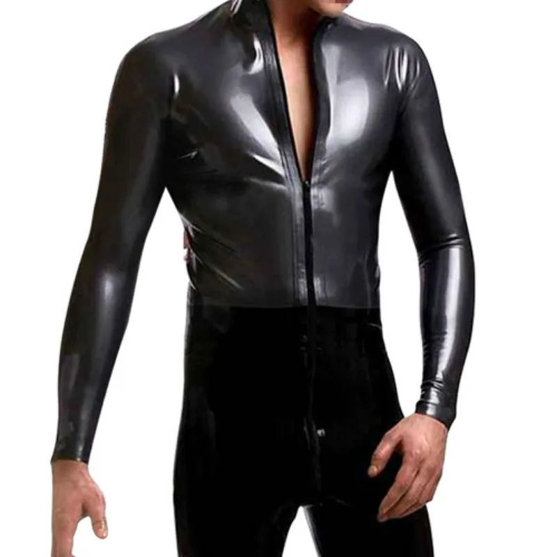 2018 New Strong Men Black Leather Latex Bodysuit Top PU Sexy Zentai Catsuit Gay Male Leotard Open Crotch Zippre Jumpsuit Costume
2018 New Strong Men Black Leather Latex Bodysuit Top PU Sexy Zentai Catsuit Gay Male Leotard Open Crotch Zippre Jumpsuit Costume