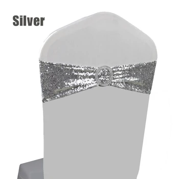 Hot Sale 20pcs/lot Gold/Silver Hotel Banquet Spandex Sequin Chair Sash Bands Decor Wedding Party Chair Ties Sparkly Decoration
Hot Sale 20pcs/lot Gold/Silver Hotel Banquet Spandex Sequin Chair Sash Bands Decor Wedding Party Chair Ties Sparkly Decoration