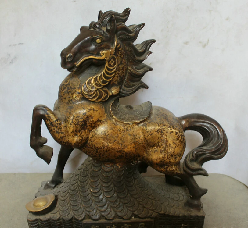 USPS to USA S2353 19" Chinese Fengshui Bronze Zodiac Year Horse Coin Money Run Successful Statue B0401
USPS to USA S2353 19" Chinese Fengshui Bronze Zodiac Year Horse Coin Money Run Successful Statue B0401