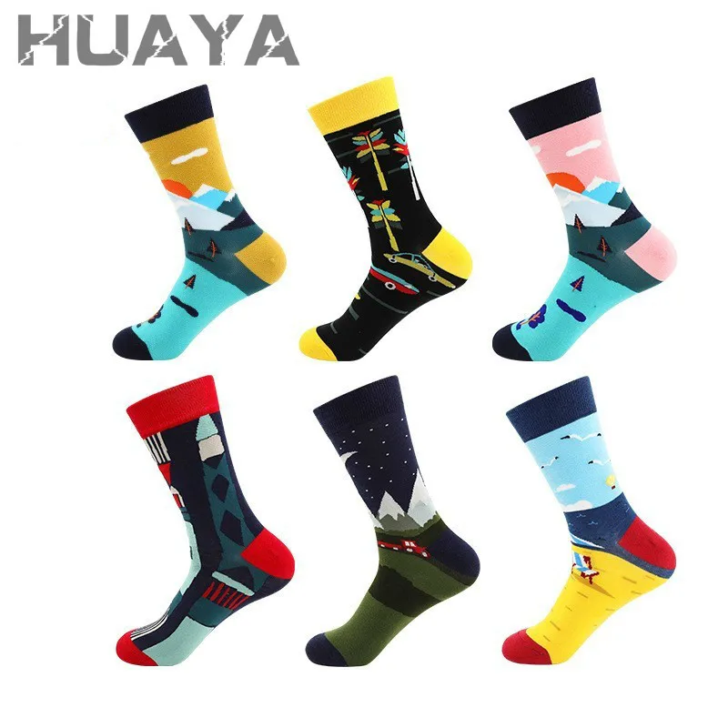 Tube Crew Socks Men Women Pattern Sunrise Car Tree Snow Mountain Business Rocket Space Cotton Skate Happy Street Funny Stockings
Tube Crew Socks Men Women Pattern Sunrise Car Tree Snow Mountain Business Rocket Space Cotton Skate Happy Street Funny Stockings