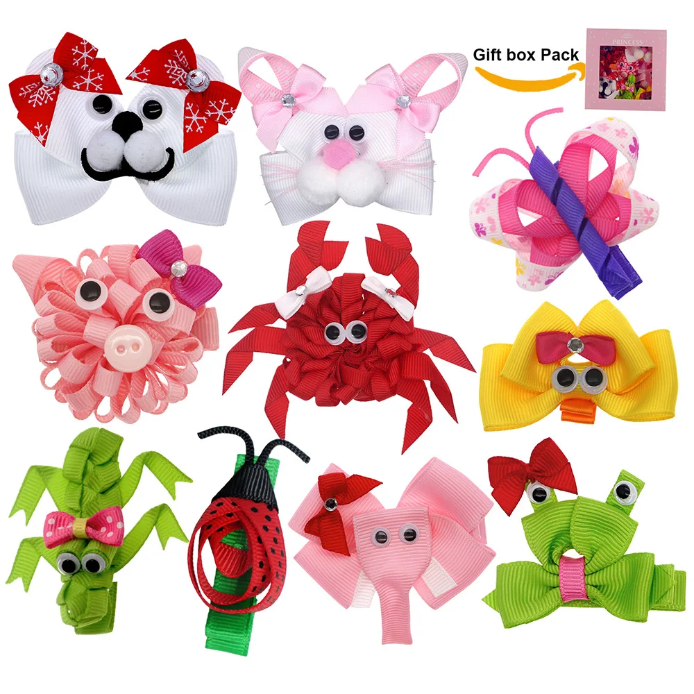 Tiny Personalized Toddler Girl Hairbows 10PCS Small Animal Hair Clips Barrettes Bunny Butterfly Ladybug Elephant 2" Animal Bows
Tiny Personalized Toddler Girl Hairbows 10PCS Small Animal Hair Clips Barrettes Bunny Butterfly Ladybug Elephant 2" Animal Bows