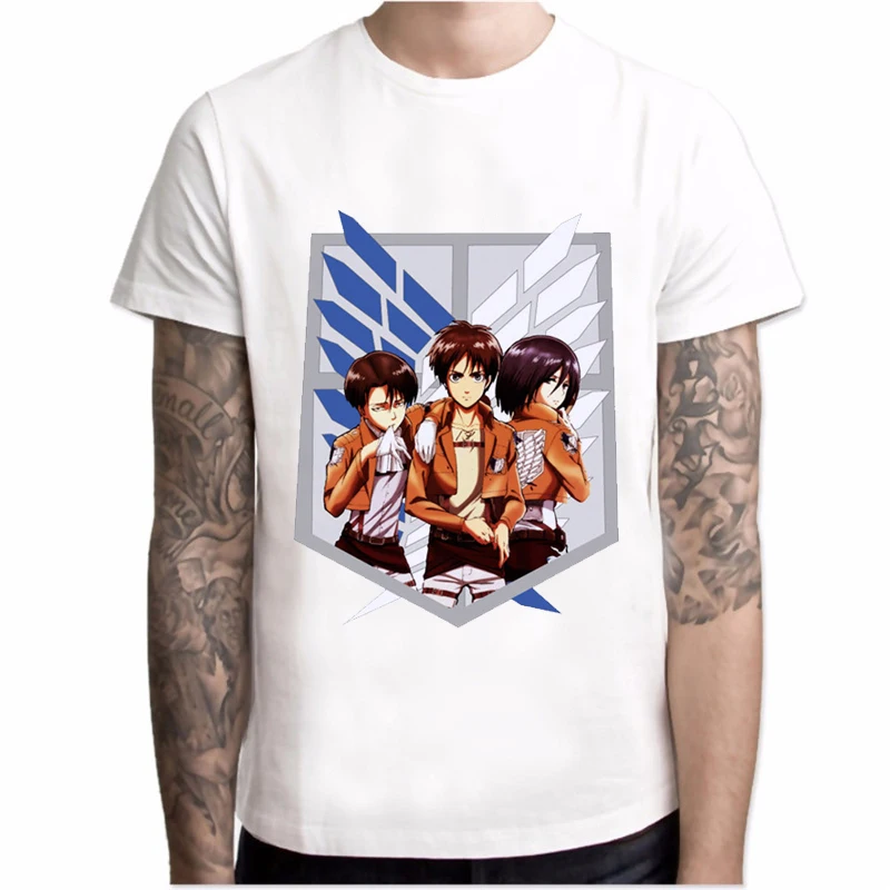 Attack on Titan T shirt Men Shingeki No Kyojin Mikasa Levi Cosplay T-shirts Costume Men Short Sleeve Summer Tee Tops Shirt Homme
Attack on Titan T shirt Men Shingeki No Kyojin Mikasa Levi Cosplay T-shirts Costume Men Short Sleeve Summer Tee Tops Shirt Homme