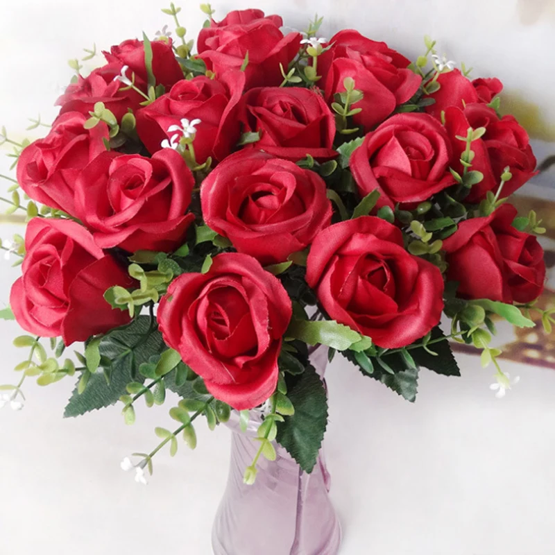 18 Head 6cm Silk Rose Artificial Flower Wedding Home Furnishings Diy Wreath Sheets Handicrafts Simulation Cheap Fake Flowers
18 Head 6cm Silk Rose Artificial Flower Wedding Home Furnishings Diy Wreath Sheets Handicrafts Simulation Cheap Fake Flowers
