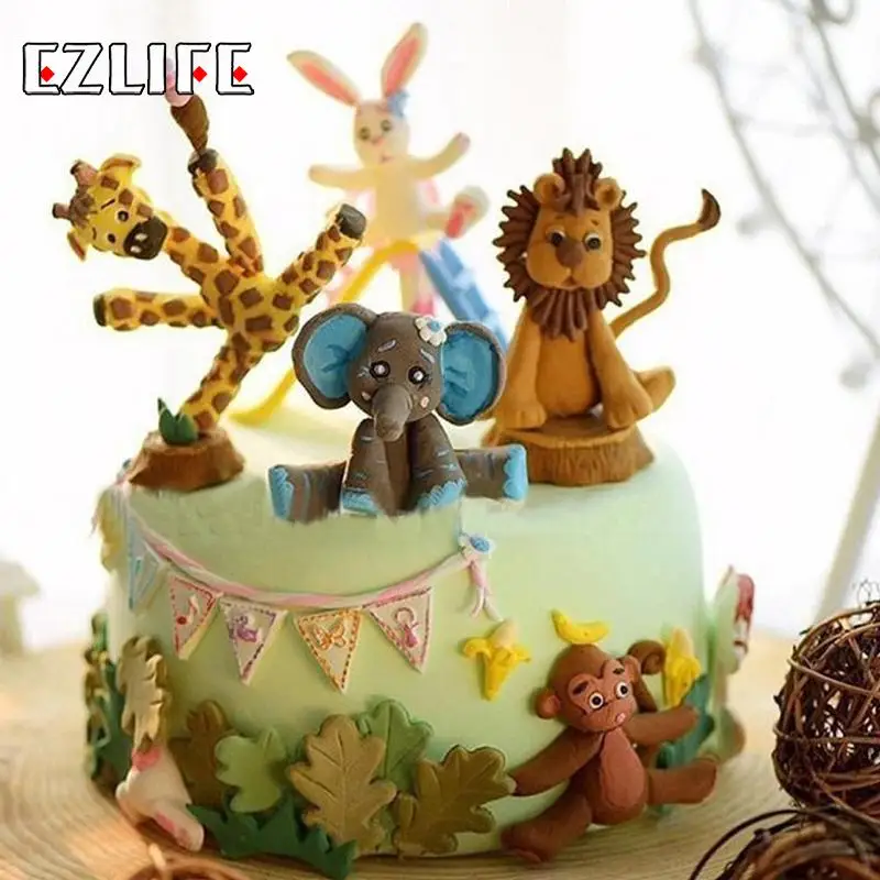 Elephant Giraffe Monkey Rabbit Lion Zoo Animal DIY 3D Silicone Mold Cake Lace Decorating Fondant Sugar Cake Tool CHW7405
Elephant Giraffe Monkey Rabbit Lion Zoo Animal DIY 3D Silicone Mold Cake Lace Decorating Fondant Sugar Cake Tool CHW7405