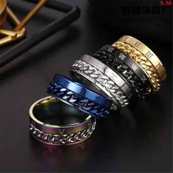 EDC Finger Fidget Spinner Stainless Steel Chain Rotatable Ring Men Classical Rome Digital Power Sense Gift
EDC Finger Fidget Spinner Stainless Steel Chain Rotatable Ring Men Classical Rome Digital Power Sense Gift