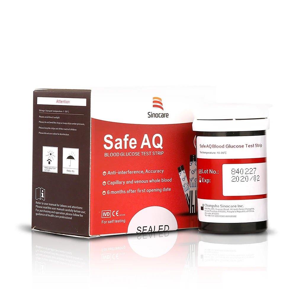 SINOCARE Safe-AQ-Smart 50 test strips for Blood Glucose Meter and Diabetic FAD-GDH 5s Fast test time Reliable Glucose Monitoring
SINOCARE Safe-AQ-Smart 50 test strips for Blood Glucose Meter and Diabetic FAD-GDH 5s Fast test time Reliable Glucose Monitoring