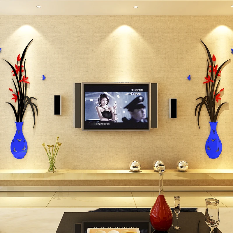 Vase crystal acrylic 3d self-adhesive wall sticker Living room bedroom TV background wall porch room wall decoration painting
Vase crystal acrylic 3d self-adhesive wall sticker Living room bedroom TV background wall porch room wall decoration painting