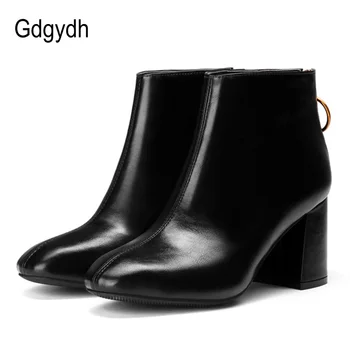 Gdgydh New Arrival Leather Ladies Boots With Heels Women Ankle Boots High Heels Rubber Sole Casual Shoes 2018 Autumn Promotion
Gdgydh New Arrival Leather Ladies Boots With Heels Women Ankle Boots High Heels Rubber Sole Casual Shoes 2018 Autumn Promotion