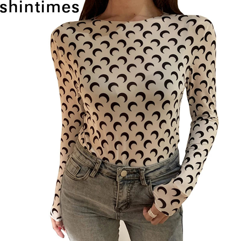 Camisetas Verano Mujer 2019 Fashion Moon Print Slim Basic Mesh Elasticity Women Tshirt Long Sleeve Tops Korean Tee Shirt Femme
Camisetas Verano Mujer 2019 Fashion Moon Print Slim Basic Mesh Elasticity Women Tshirt Long Sleeve Tops Korean Tee Shirt Femme