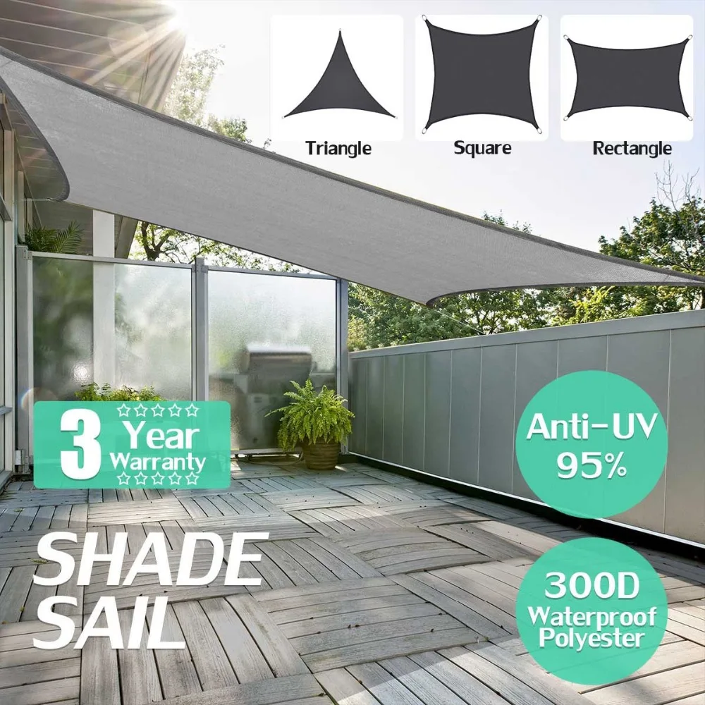 300D Waterproof Polyester awning Regular Triangle Extra Heavy Shade Sail Sun Outdoor Sun Shelter for garden Camping tents
300D Waterproof Polyester awning Regular Triangle Extra Heavy Shade Sail Sun Outdoor Sun Shelter for garden Camping tents