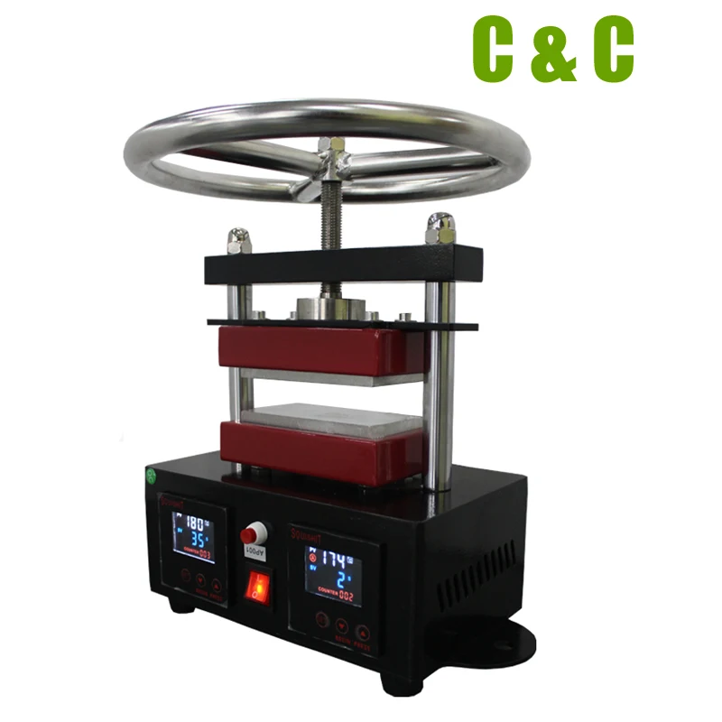 Manual twist double Heating Plates 6cm x 12cm Rosin Heat Press Machine Model NO.CK220
Manual twist double Heating Plates 6cm x 12cm Rosin Heat Press Machine Model NO.CK220